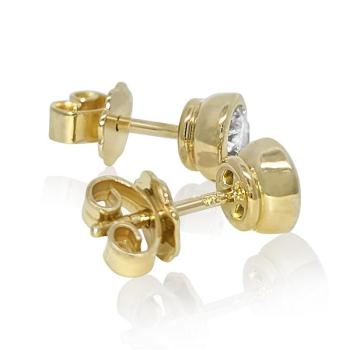 Brillant Diamant Ohrstecker Paar 750/- Gelbgold 18 Karat Gold 0,86 Karat G/VS