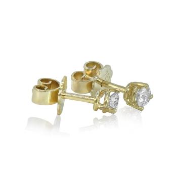 Brillant Diamant Ohrstecker Paar 750/- Gelbgold 18 Karat Gold 0,40 Karat G/VS