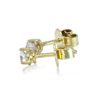 Brillant Diamant Ohrstecker Paar 750/- Gelbgold 18 Karat Gold 0,40 Karat G/VS