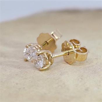 Brilliant Diamant Ohrstecker Paar 750 Gelbgold 18 Karat Gold 0,51 Karat G/VS