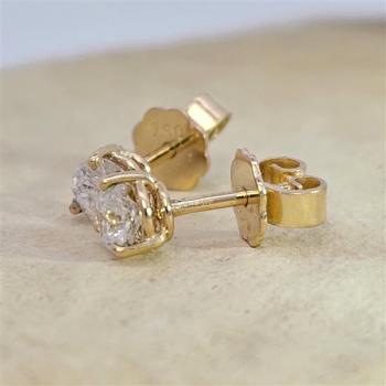 Brillant Diamant Ohrstecker Paar 750/- Gelbgold 18 Karat Gold 0,60 Karat G/VS