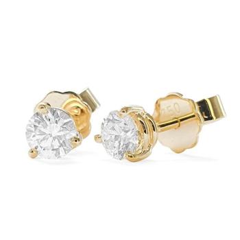 Brillant Diamant Ohrstecker Paar 750/- Gelbgold 18 Karat Gold 0,60 Karat G/VS