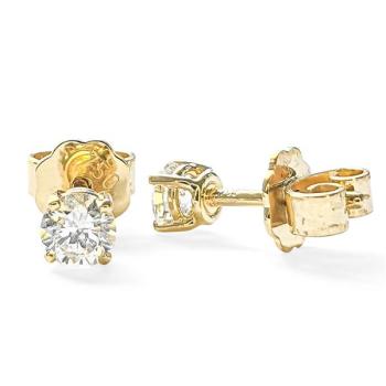 Brillant Diamant Ohrstecker Paar 750/- Gelbgold 18 Karat Gold 0,40 Karat G/VS