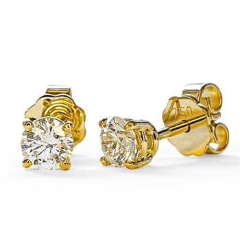Brillant Diamant Ohrstecker Paar 750/- Gelbgold 18 Karat Gold 0,50 Karat G/VS