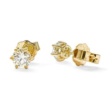 Brillant Diamant Ohrstecker 750/- Gelbgold 18 Karat Gold 0,50 Karat G/VS