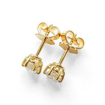 Brillant Diamant Ohrstecker 750/- Gelbgold 18 Karat Gold 0,50 Karat G/VS