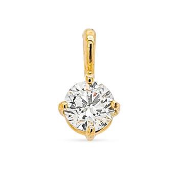 Preview: Brillant Diamant Anhänger 750/- Gelbgold 18 Karat Gold 0,52 Karat F/IF