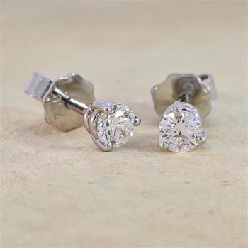 Brillant Diamant Ohrstecker Paar 750/- Weißgold 18 Karat Gold 0,50 Karat G/VS