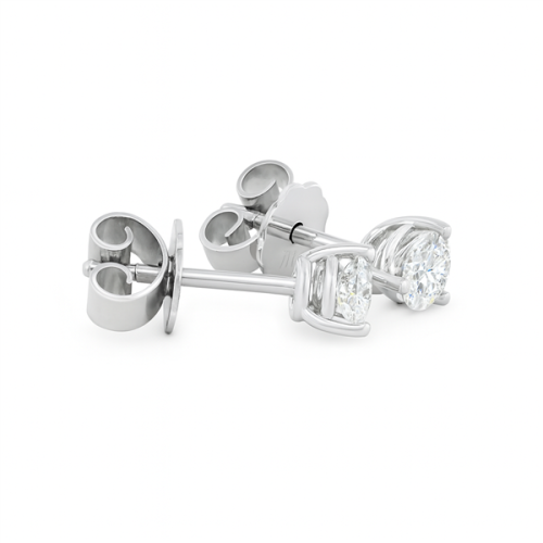 Luxus Diamant Ohrstecker 750 Gold (IF/F) - Weißgold, 3 Krappen, 0,60 ct - lupenrein, echter Brillantschmuck