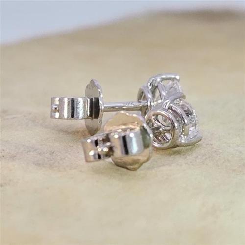Luxus Diamant Ohrstecker 750 Gold (IF/F) - Weißgold, 3 Krappen, 1,02 ct - lupenrein, echter Brillantschmuck