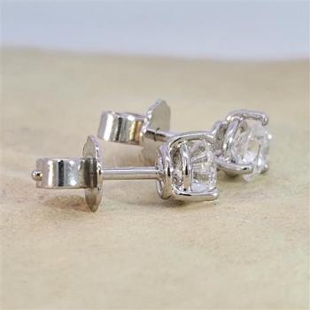 Brillant Diamant Ohrstecker 750/- Weißgold 18 Karat Gold 1,02 Karat G/VS