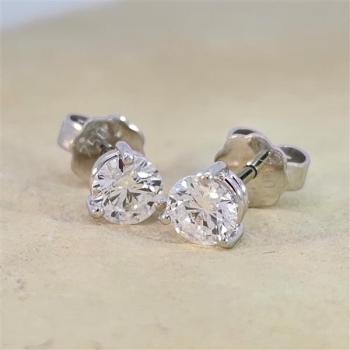 Brillant Diamant Ohrstecker 750/- Weißgold 18 Karat Gold 1,02 Karat G/VS