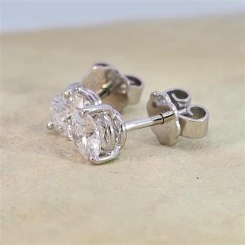 Brillant Diamant Ohrstecker 750/- Weißgold 18 Karat Gold 1,02 Karat G/VS