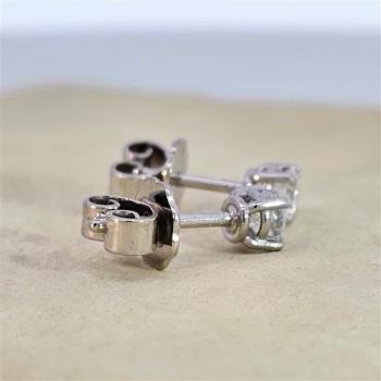 Brillant Diamant Ohrstecker Paar 750/- Weißgold 18 Karat Gold 0,40 Karat G/VS