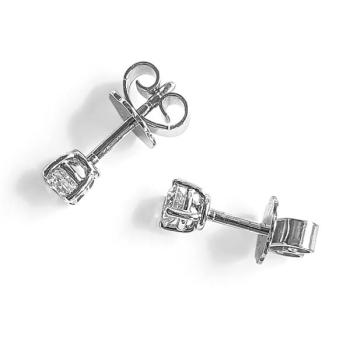 Brillant Diamant Ohrstecker Paar 750/- Weißgold 18 Karat Gold 0,40 Karat G/VS