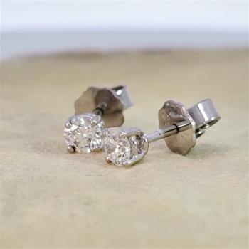 Brillant Diamant Ohrstecker Paar 750/- Weißgold 18 Karat Gold 0,50 Karat G/VS