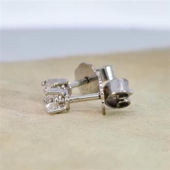 Brillant Diamant Ohrstecker Paar 750/- Weißgold 18 Karat Gold 0,50 Karat G/VS