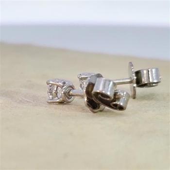 Brillant Diamant Ohrstecker Paar 750/- Weißgold 18 Karat Gold 0,50 Karat G/VS