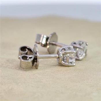 Brillant Diamant Ohrstecker Paar 750/- Weißgold 18 Karat Gold 0,60 Karat G/VS