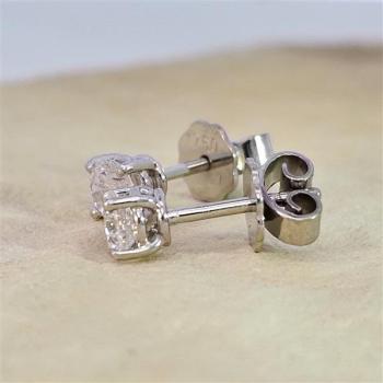 Brillant Diamant Ohrstecker Paar 750/- Weißgold 18 Karat Gold 0,60 Karat G/VS