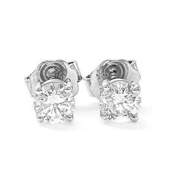 Brillant Diamant Ohrstecker Paar 750/- Weißgold 18 Karat Gold 0,60 Karat G/VS