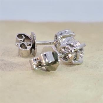 Brillant Diamant Ohrstecker 750/- Weißgold 18 Karat Gold 1,43 Karat G/VS