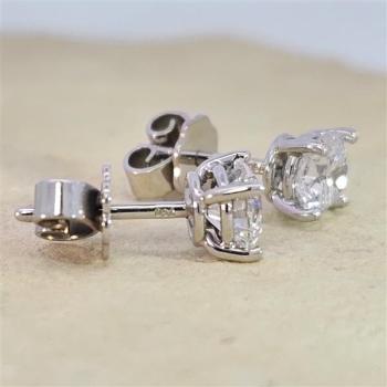 Brillant Diamant Ohrstecker 750/- Weißgold 18 Karat Gold 1,43 Karat G/VS