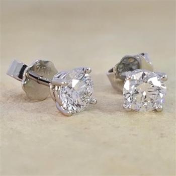 Brillant Diamant Ohrstecker 750/- Weißgold 18 Karat Gold 1,43 Karat G/VS