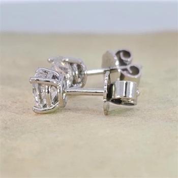 Brillant Diamant Ohrstecker 750/- Weißgold 18 Karat Gold 1,43 Karat G/VS