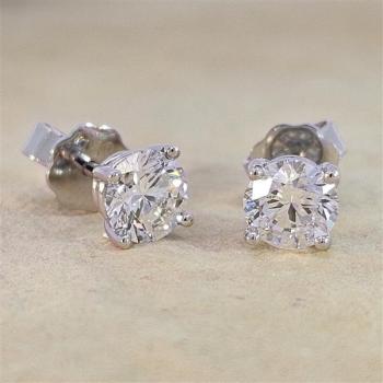 Brillant Diamant Ohrstecker 750/- Weißgold 18 Karat Gold 1,43 Karat G/VS