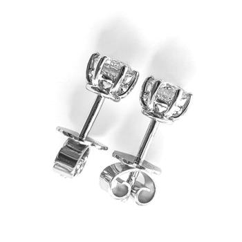 Brillant Diamant Ohrstecker Paar 750/- Weißgold 18 Karat Gold 0,50 Karat G/VS