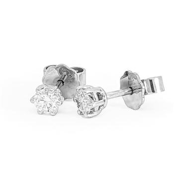 Brillant Diamant Ohrstecker Paar 750/- Weißgold 18 Karat Gold 0,50 Karat G/VS