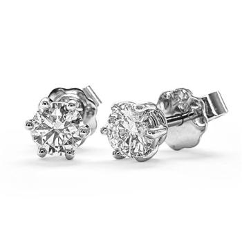 Brillant Diamant Ohrstecker Paar 750/- Weißgold 18 Karat Gold 0,60 Karat G/VS