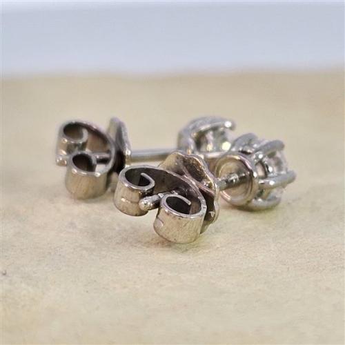 Luxus Diamant Ohrstecker 750 Gold (IF/F) - Weißgold, 6 Krappen, 0,60 ct - lupenrein, echter Brillantschmuck