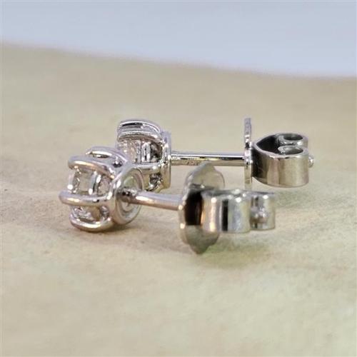 Luxus Diamant Ohrstecker 750 Gold (IF/F) - Weißgold, 6 Krappen, 0,70 ct - lupenrein, echter Brillantschmuck