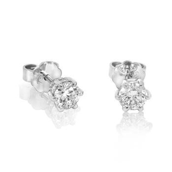 Brillant Diamant Ohrstecker Paar 750/- Weißgold 18 Karat Gold 0,80 Karat G/VS