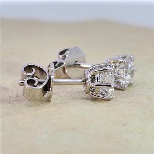 Luxus Diamant Ohrstecker 750 Gold (IF/F) - Weißgold, 6 Krappen, 1,02 ct - lupenrein, echter Brillantschmuck