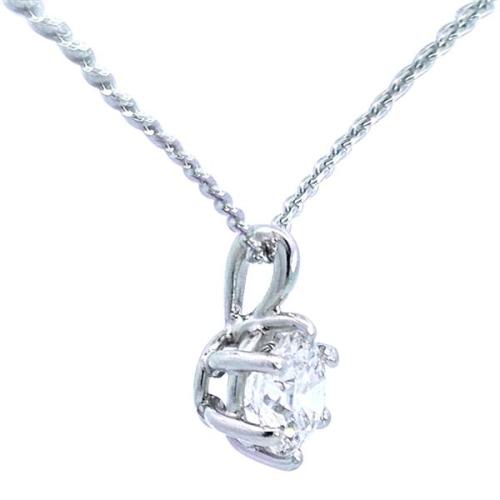 Preview: Diamant Anhänger 750 Gold - Weißgold, 0,81 ct - echter Brillantschmuck