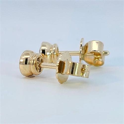 Diamant Ohrstecker 750 Gold - Gelbgold, Zarge, 0,44 ct - 2 Brillanten IF/F - Luxus Ohrschmuck Damen