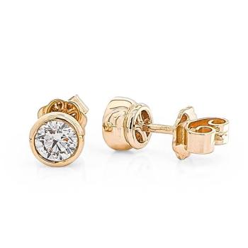 Brillant Diamant Ohrstecker Paar 750/- Gelbgold 18 Karat Gold 0,44 Karat G/VS