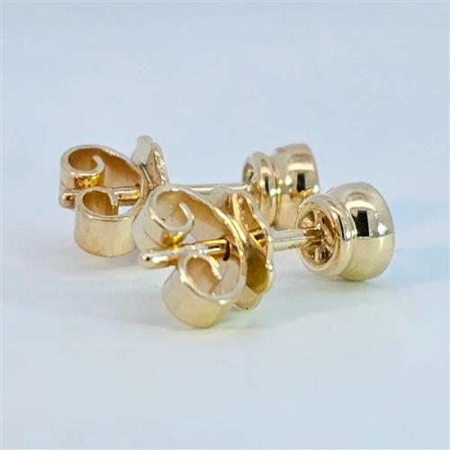 Diamant Ohrstecker 750 Gold - Gelbgold, Zarge, 0,44 ct - 2 Brillanten IF/F - Luxus Ohrschmuck Damen