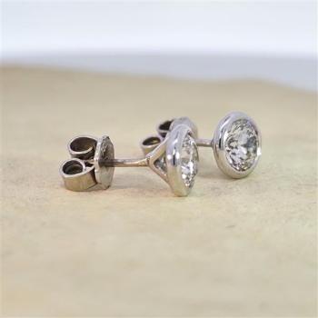 Brillant Diamant Ohrstecker 750/- Weißgold 18 Karat Gold 1,02 Karat G/VS