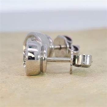 Luxus Diamant Ohrstecker 750 Gold (IF/F) - Weißgold, Zarge, 1,61 ct - lupenrein, echter Brillantschmuck