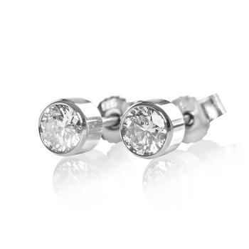 Brillant Diamant Ohrstecker 750/- Weißgold 18 Karat Gold 1,02 Karat G/VS