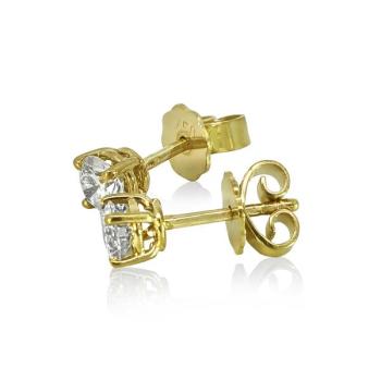 Brillant Diamant Ohrstecker Paar 750/- Gelbgold 18 Karat Gold 0,70 Karat G/VS