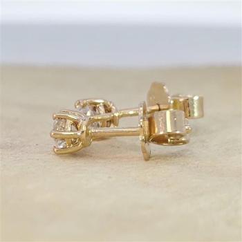 Brillant Diamant Ohrstecker Paar 750/- Gelbgold 18 Karat Gold 0,42 Karat G/VS