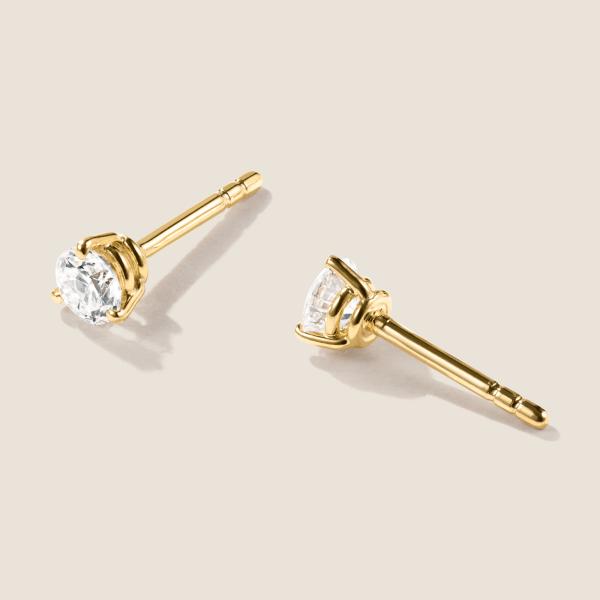Luxus Diamant Ohrstecker Paar 750 Gelbgold Brillanten 0,40 ct G/VS