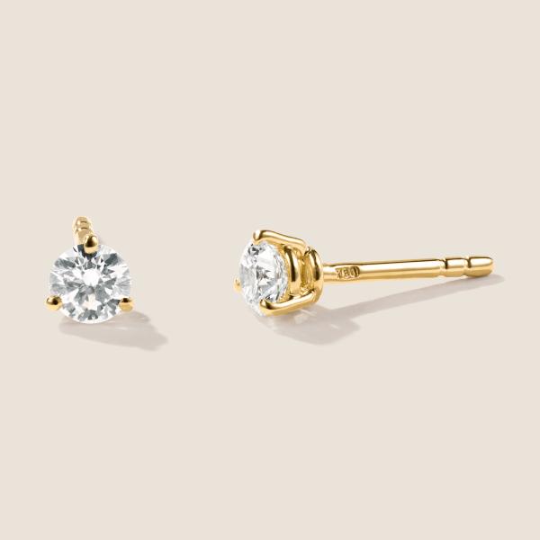 Luxus Diamant Ohrstecker Paar 750 Gelbgold Brillanten 0,40 ct G/VS