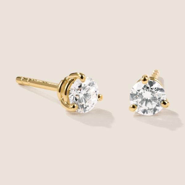 Luxus Diamant Ohrstecker Paar 750 Gelbgold Brillanten 0,60 ct G/VS