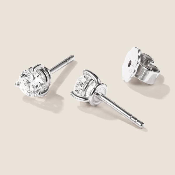 Luxus Diamant Ohrstecker Paar 750 Weißgold Brillanten 0,70 ct G/VS